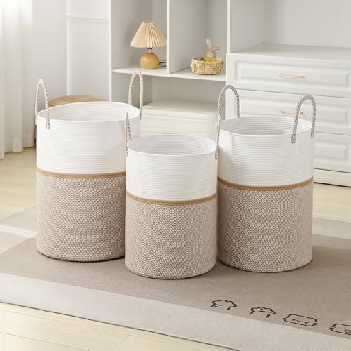 Laundry Basket Hamper Tall Rope Storage Woven - Image 4