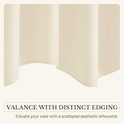 StangH Ivory White Valance for Windows 52x18 Inch, 1 Panel - Image 5