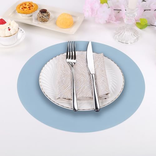 SHACOS 100 PCS Round Paper Placemats 13 inch Disposable Paper Place Mats - Image 3