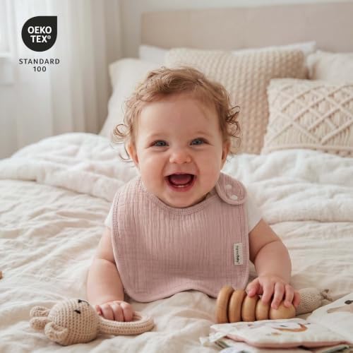 Muslin Baby Bibs for Drooling and Teething, Bibs for Boys Girls - Image 3