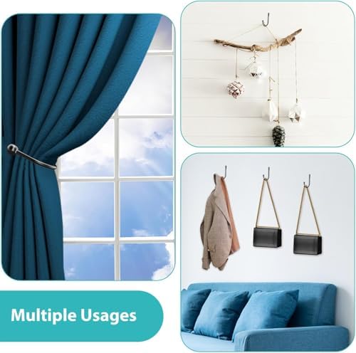 4 Pcs Curtain Tie Backs, Metal Curtain Holdbacks - Image 5