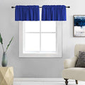 DONREN Royal Blue Valances for Bedroom by DONREN