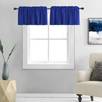 DONREN Royal Blue Valances for Bedroom by DONREN