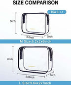 BAGSMART Clear Toiletry Bag 2-Pack TSA Approved Water-Repellent - Image 2