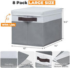 Criusia 8 Pack Closet Storage Bins - Image 2