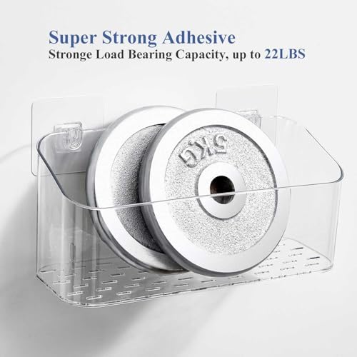 Bath Toy Storage Holder, 2 Pack Clear Bathtub Shower Caddy Shower Organizer - Image 4