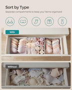 SONGMICS Drawer Organizers, Foldable Fabric Storage Boxes - Image 3
