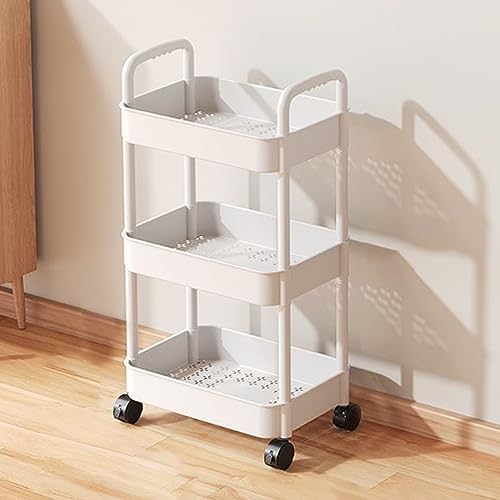 Baby Diaper Cart with Wheels and Handle 3 Tier Rolling Cart Diaper Organizer - Image 6