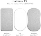 Gllquen Baby Organic Cotton Bassinet Sheets 2-Pack Grey - Image 5