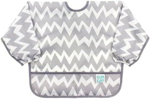 Bumkins Sleeved Bib for Girl or Boy, Baby and Toddler for 6-24 Mos, Essential by Bumkins
