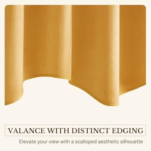 StangH Yellowish Gold Autumn Velvet Valance 52x18 Inch, 1 Panel - Image 5