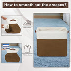 Bagnizer Large Fabric Storage Baskets | 50L Storage Bins, Decorative Linen - Image 6