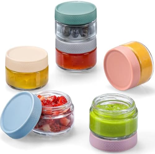 NETANY 2oz Glass Salad Dressing Containers, To Go Glass Jars by NETANY
