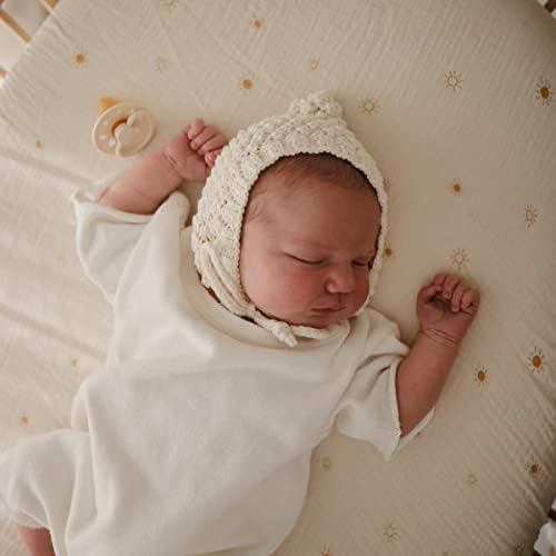 mushie Extra Soft Muslin Fitted Crib Sheet | 192 Thread Count | 28"x 52" - Image 4