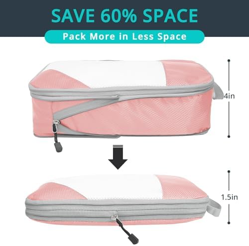 Compression Packing Cubes 10 Set, Compressible Space-Saving Packing Cubes - Image 2