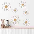 Thyle 6 Pcs Daisy Wall Decor Wooden Flower - Image 6
