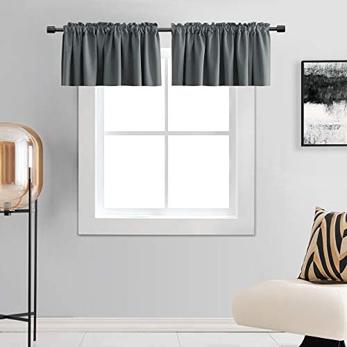 DONREN Medium Grey Valance -Basement Valances by DONREN