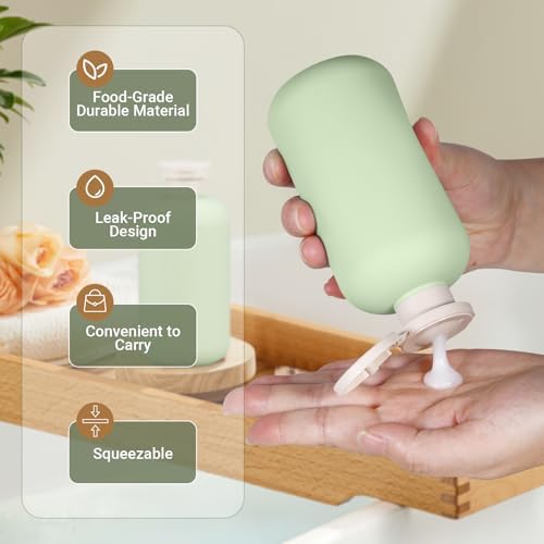 6.8oz Travel Bottles for Toiletries, Empty Plastic Squeeze Bottles - Image 4