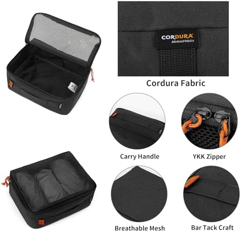 Mardingtop Packing Cubes for Travel, 3 Pack Cordura Tactical Luggage Organizer - Image 4