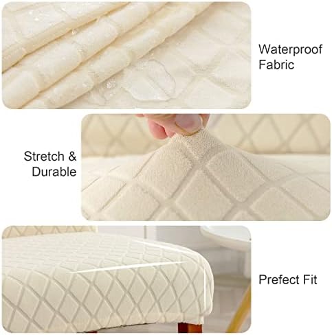 Genina Waterproof Dining Chair Covers Set of 2 Parsons Chair Slipcovers - Image 3
