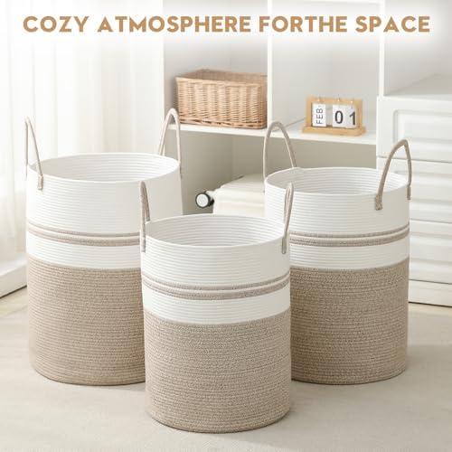 Laundry Basket Hamper Tall Rope Storage Woven - Image 6