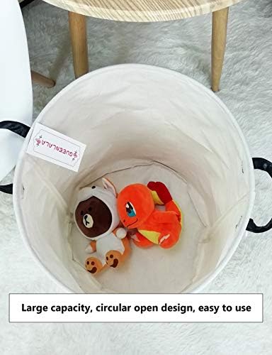 QUEENLALA Foldable Waterproof Round Fabric Laundry Basket Home - Image 6