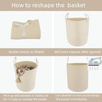 XUANGUO Cotton Rope Laundry Basket Hamper - Image 7