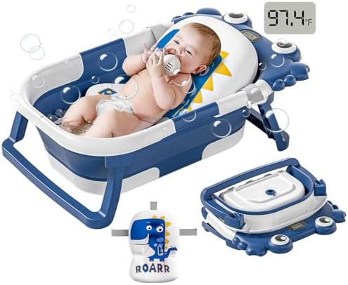 Collapsible Baby Bathtub for Newborns to Toddler by WyfKyd