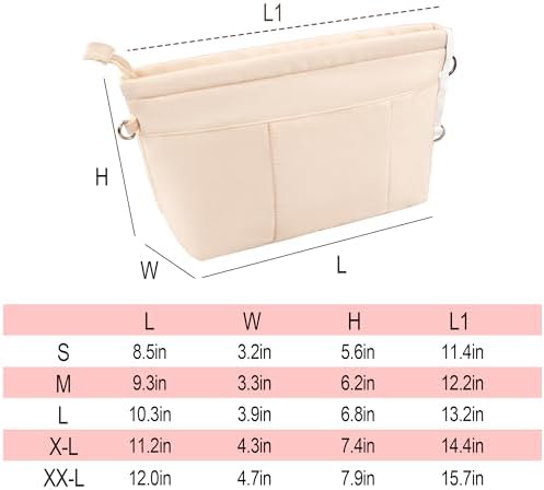 Vercord Premium Nylon Purse Organizer Tote Handbag Insert Organizers Bag in Bag - Image 2