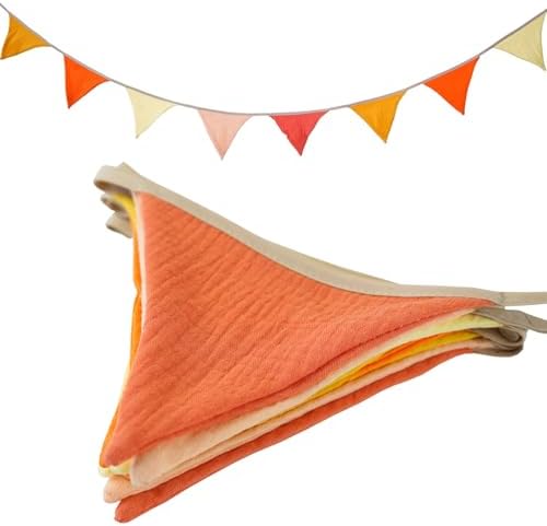 Pennant Banner Bunting Flags, Garland Triangle Banners Fabric Bright Color by Uorbmaio