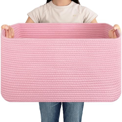 OIAHOMY 75L Large Blanket Basket Woven Storage Basket by MasterofSpaceOptimization