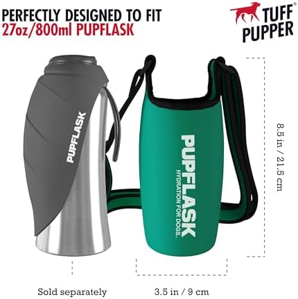 Tuff Pupper PupFlask Insulated Neoprene Dog Water Bottle Holder Sling - Image 2