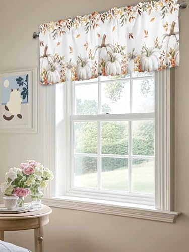 Vandarllin Fall Floral Leaves Kitchen Curtains Valances - Image 5
