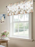 Vandarllin Fall Floral Leaves Kitchen Curtains Valances - Image 5
