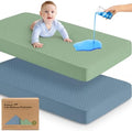2pk Waterproof Crib Mattress Protector Cover Fitted 52x28 by KeaBabies