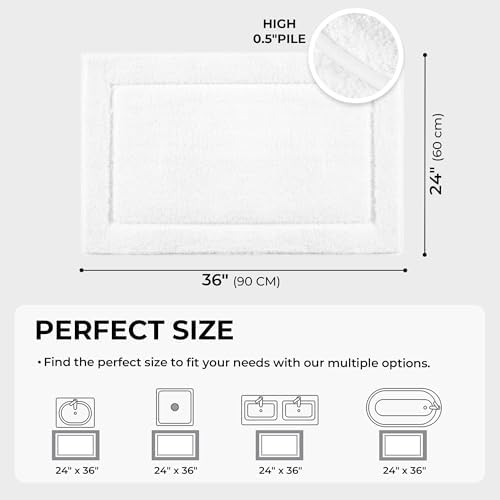 GRANNY SAYS White Bathroom Rug, Cute Bath Mat - Image 2