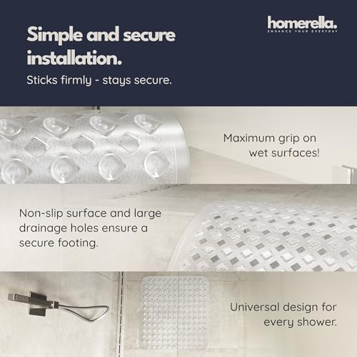 homerella Square Shower Mat Non Slip Anti Mold 21x21 Anti Slip Shower Mat - Image 4