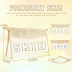 Boho Patch Skin Bag Clear Makeup Letter Bag, Waterproof Zipper Make up Bags - Image 2