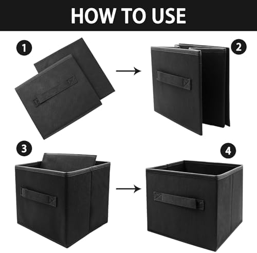 EBIGIC Storage Cubes Collapsible fabric Storage bins, cube storage organizer - Image 4