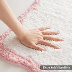 Ohocut Luxury Microfiber Scalloped Runner Rug, Floor Carpet, Anti Slip - Image 4