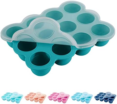 Silicone Freezer Tray with Clip-on Lid, 1.5oz x 12 Pods by HIWOOD