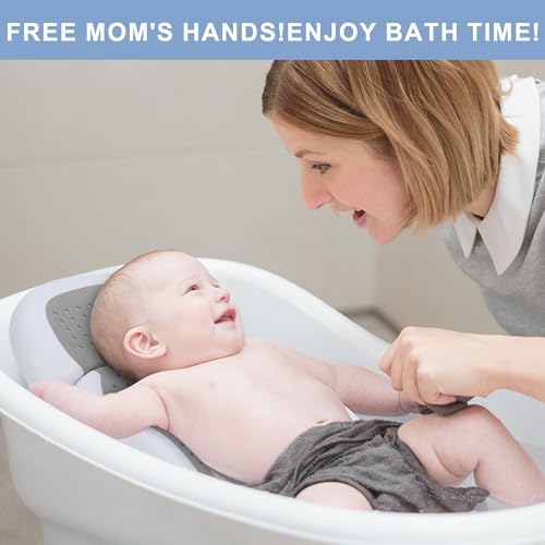 Baby Bath Support, with Thermometer-Adjustable Slope Newborn Bathtub, Baby tubs - Image 3