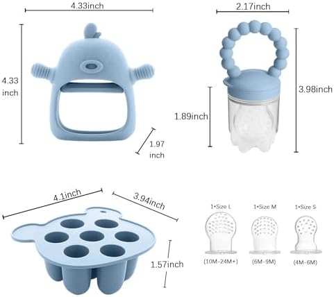 3-in-1 Baby Food & Fruit Feeder Set – Breastmilk Popsicle Mold - Image 3