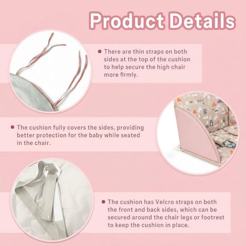 Kocpudu High Chair Pad, High Chair Cushion - Image 4