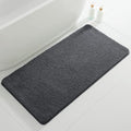 Polyester Bathroom Rug 24"x48" Dark Gray, Non-Slip Soft Bath Mat by Kildoss