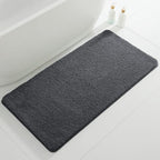 Polyester Bathroom Rug 24"x48" Dark Gray, Non-Slip Soft Bath Mat by Kildoss