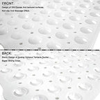 TEESHLY Bath Tub and Shower Mats, Non-Slip 39 x 16 Inch Extra Long Bathtub Mat - Image 3