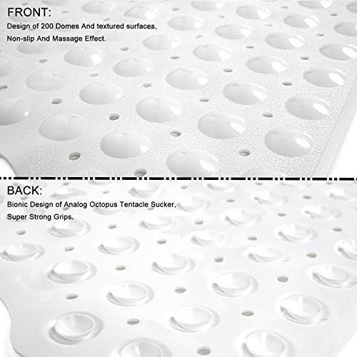 TEESHLY Bath Tub and Shower Mats, Non-Slip 39 x 16 Inch Extra Long Bathtub Mat - Image 3