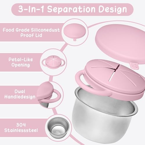 2 Pack Baby Stainless Steel Snack Containers - Image 2