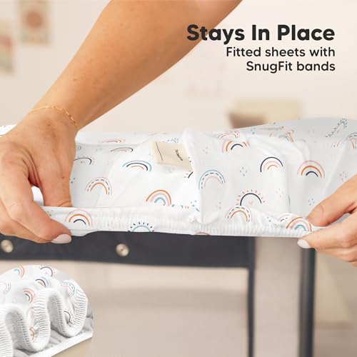 2pk Mini Crib Sheets Fitted 38x26 Pack N Play Mattress Sheet - Image 6